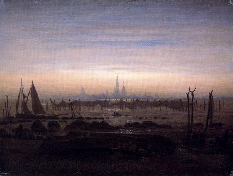 Caspar David Friedrich Greifswald w swietle ksiezyca France oil painting art